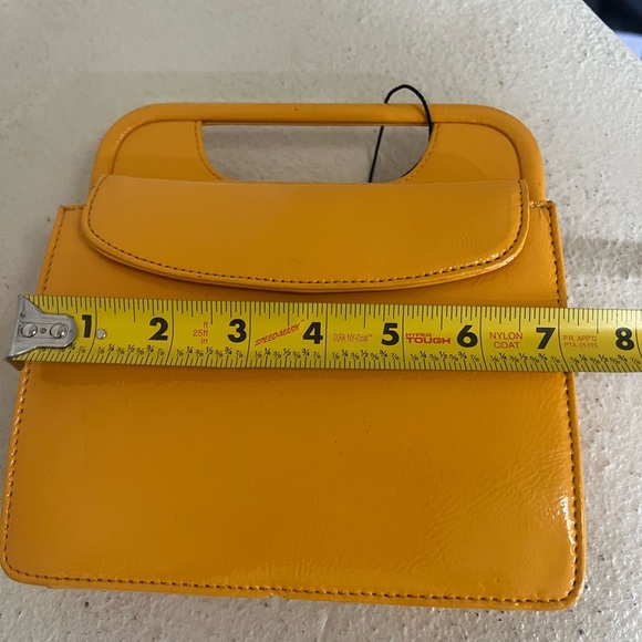 - Hobo International Farrah Yellow Leather Top Handle Mini Purse Clutch Bag - Picture 11 of 12